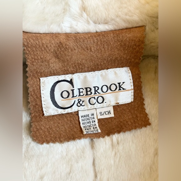 Colebrook & Co Suede Shearling Coat with Hood/ size S - Picture 10 of 12